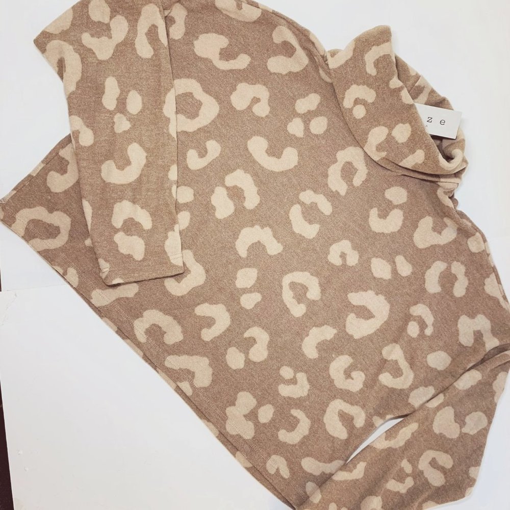 Turtleneck Sweater Cropped Soft Fleece